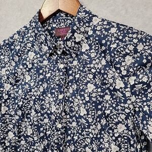 J. Crew Liberty London Womens Sz 4 Floral Print Button Down Shirt Preppy Cottage